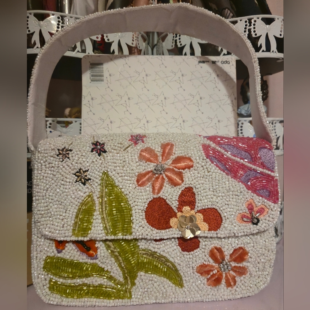 Floral Beaded Handbag